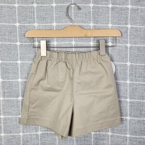 Peggy Green Elastic Waist Khaki Shorts